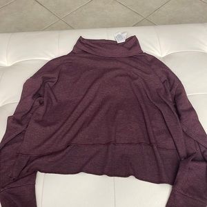 Long sleeve purple turtle neck